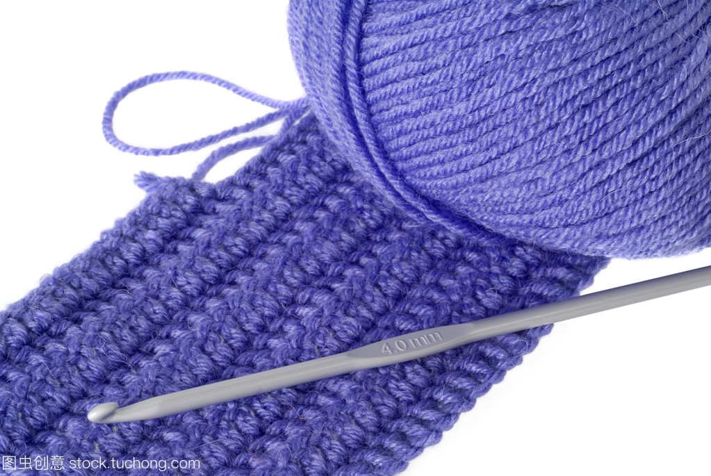 鉤針編織、 針織上衣和藍色紗